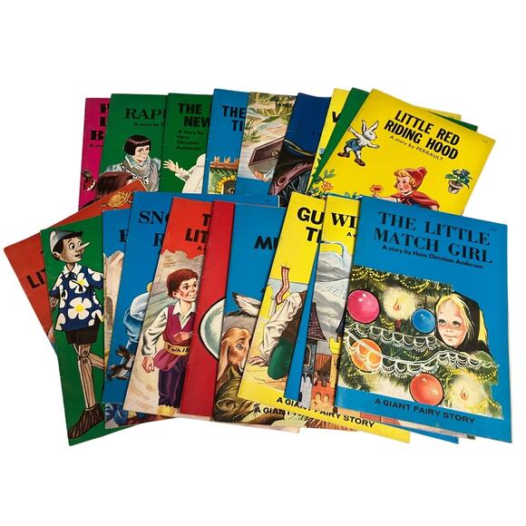 Vintage Giant Fairy Tale Books Lot Grimm Andersen Carroll Perrault Ottenheimer - Picture 1 of 8